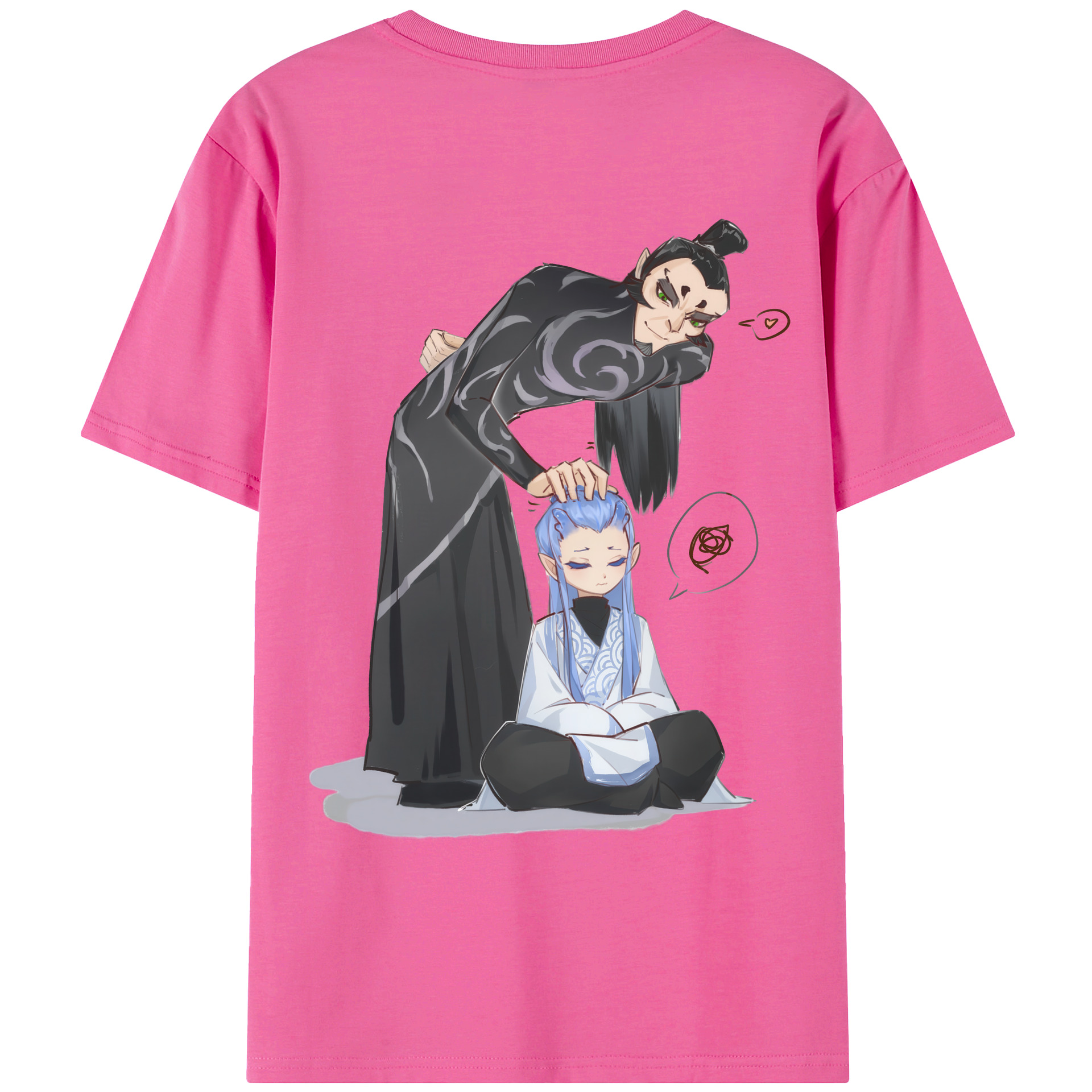 （画像用） Ne Zha 2 ナタ 魔童の大暴れ レディース半袖Tシャツ(バックプリント)